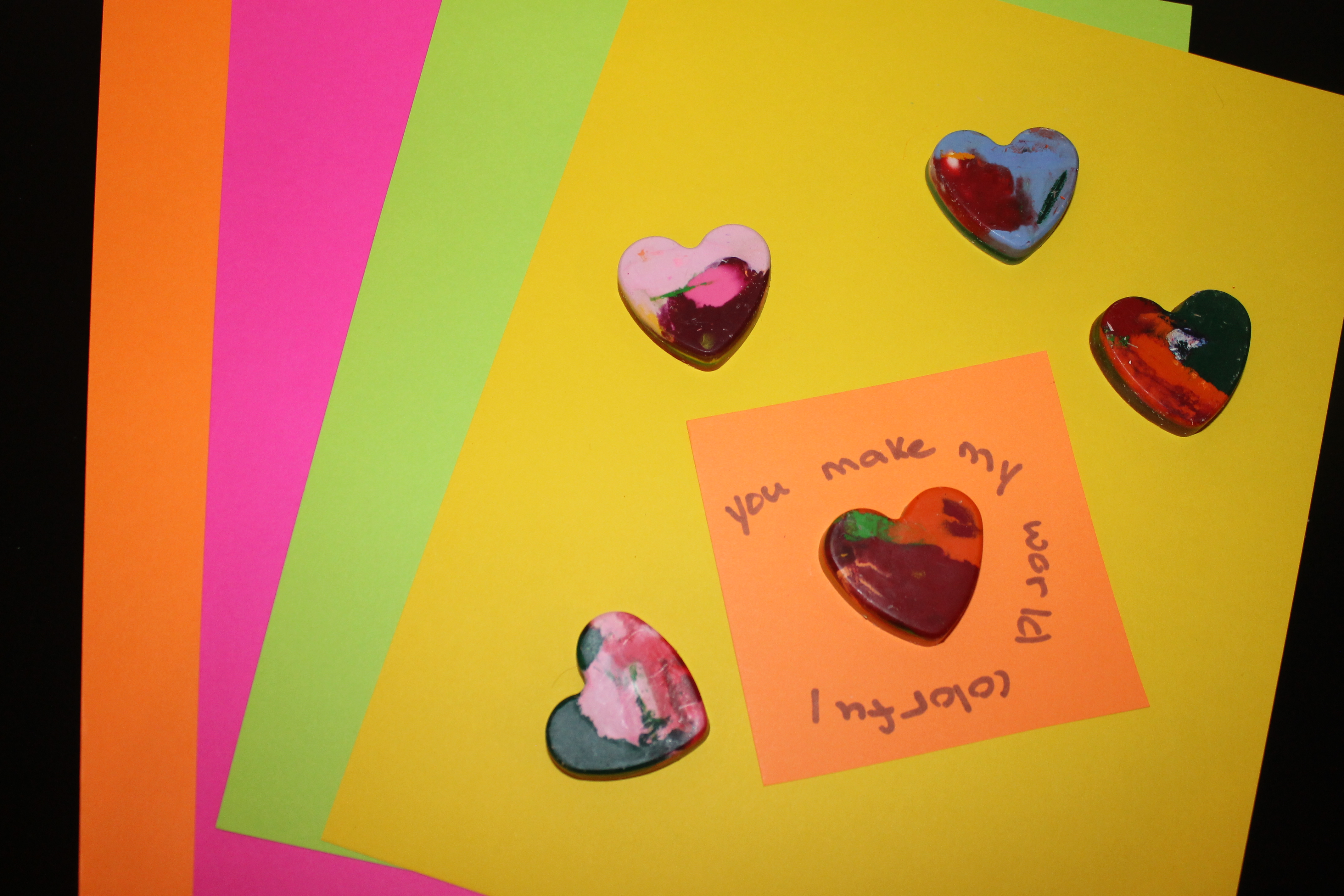 Just Jen: Crayon Heart Valentines