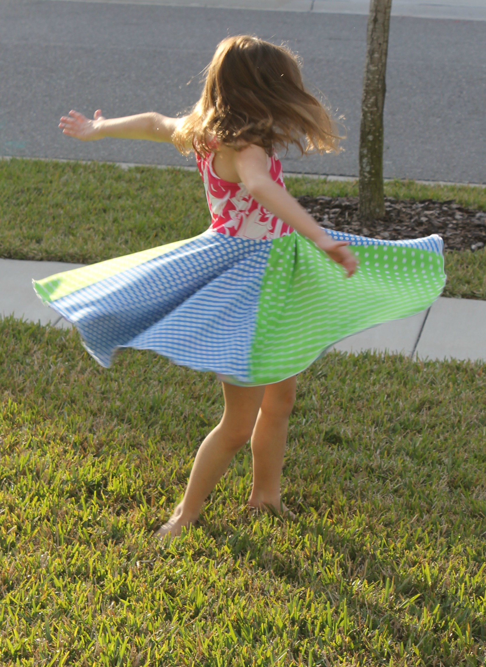 I took her outside a few days later for some twirling photos. 