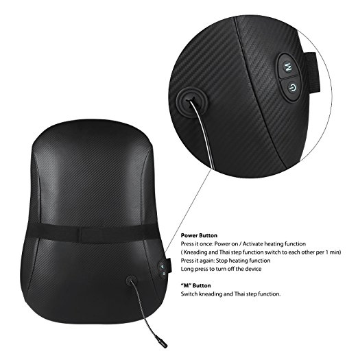 NAIPO Back Massage Cushion with Kneading and Heating Review