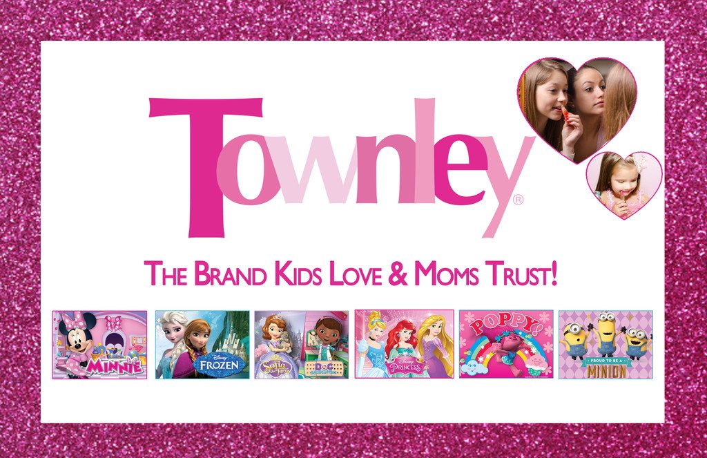 Townley Girl Disney Princess Fashion Purse Set With Nail Polish, Nail File,  Lip Gloss, Lip Stick