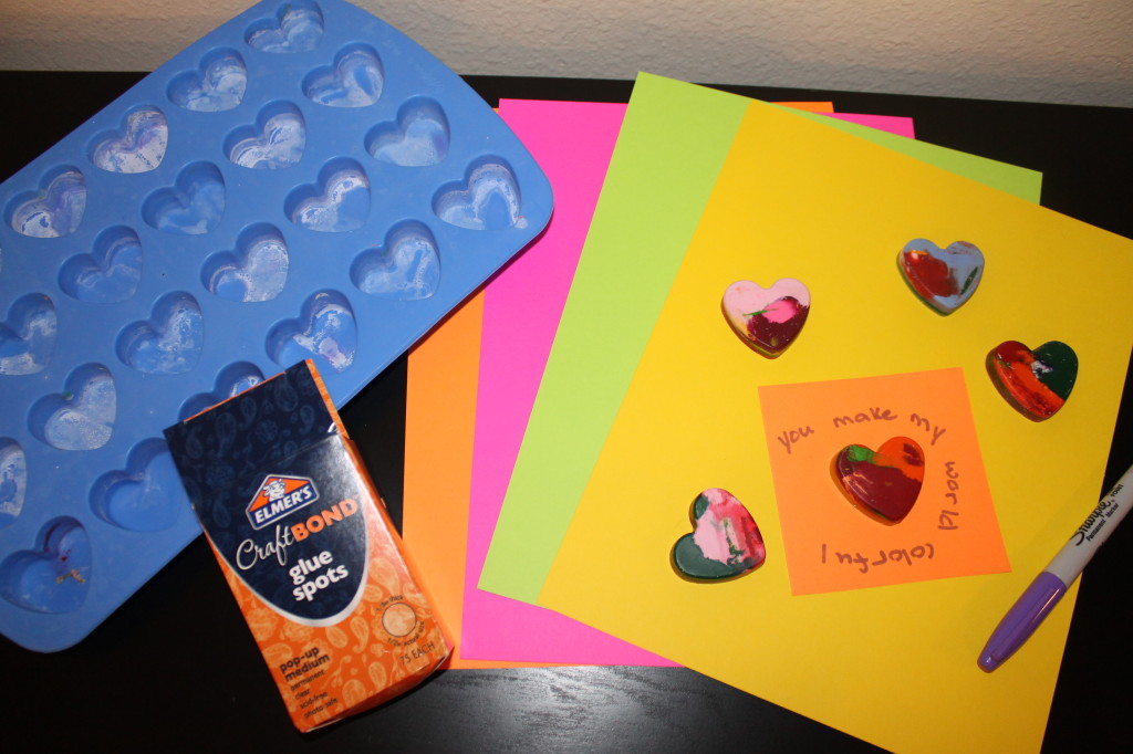 Supplies for Valentine Crayon Art
