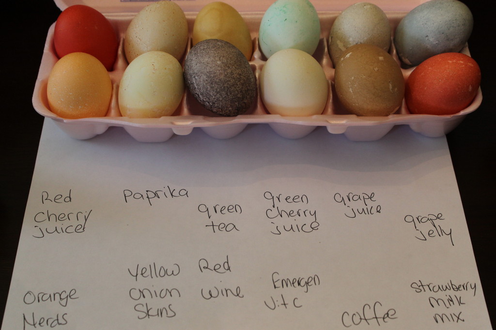 Natural dyed eggs