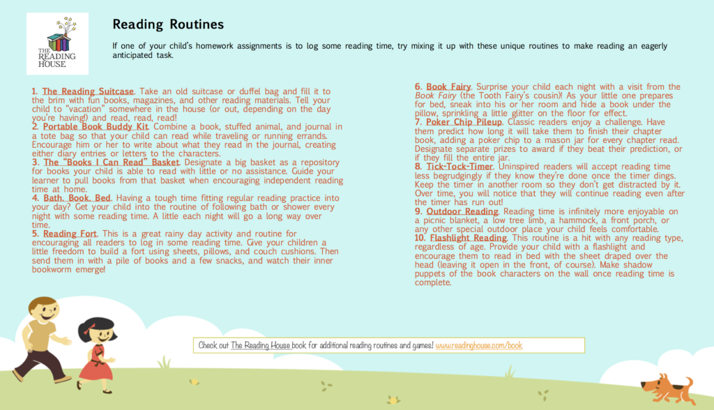 Reading Routines Handout